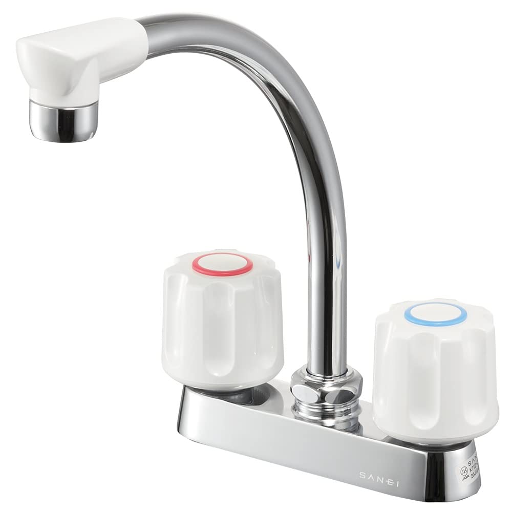 Amazon | SANEI(サンエイ) ツーバルブ台付混合栓 ミニキッチン用 取付