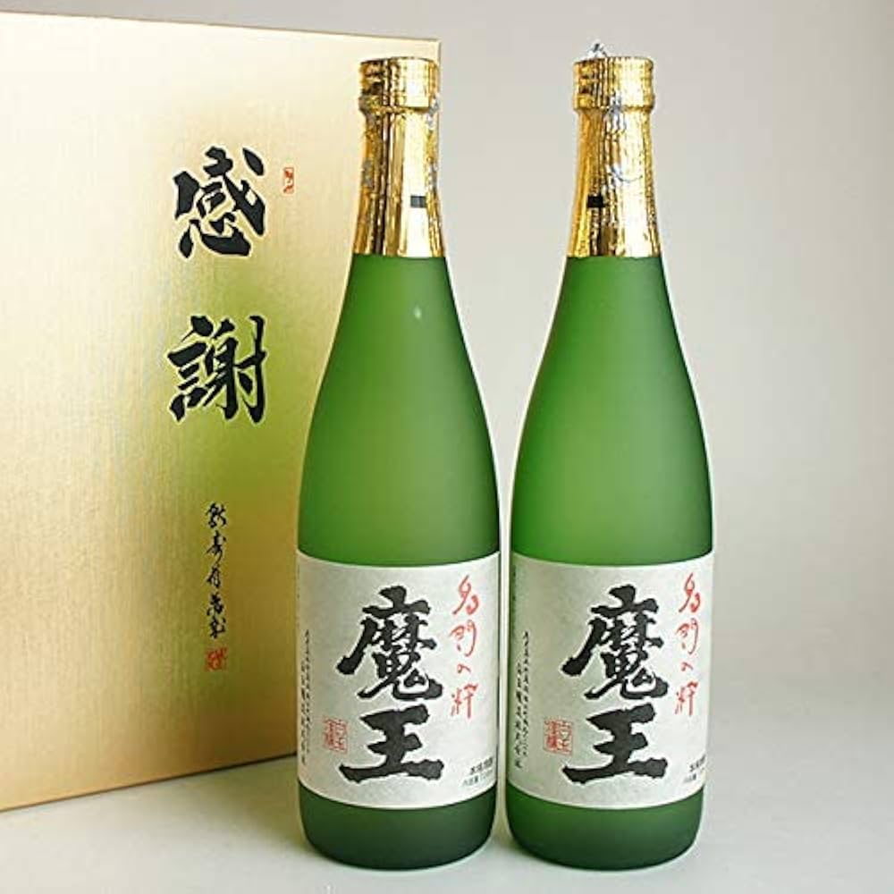Amazon.co.jp: 魔王 芋焼酎 四合瓶 720ml 2本セット 感謝の贈答紙箱