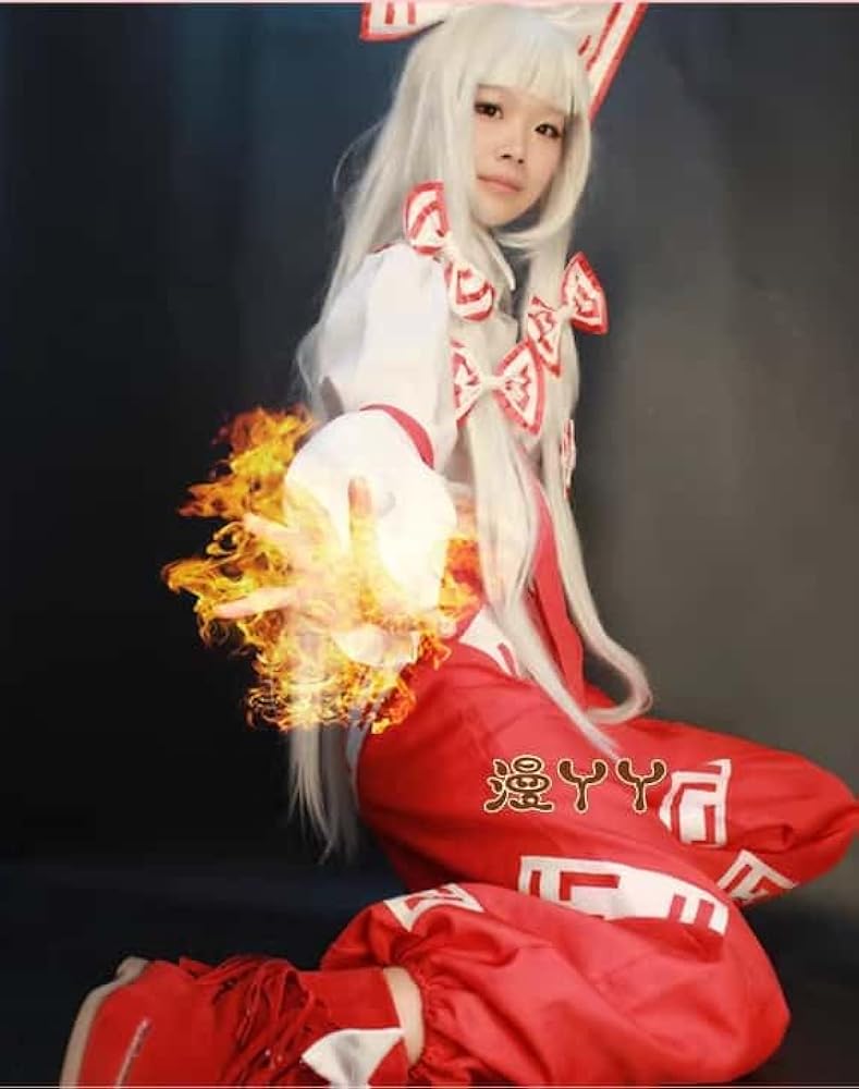 Amazon.co.jp: [QMIQMI] 藤原 妹紅 コスプレ衣装 【ウィッグ、靴追加