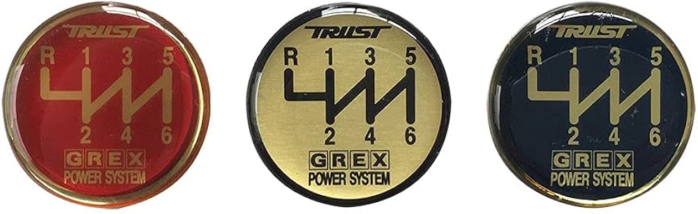 Amazon.co.jp: TRUST トラスト GREX シフトノブエンブレム 6速 (左上R