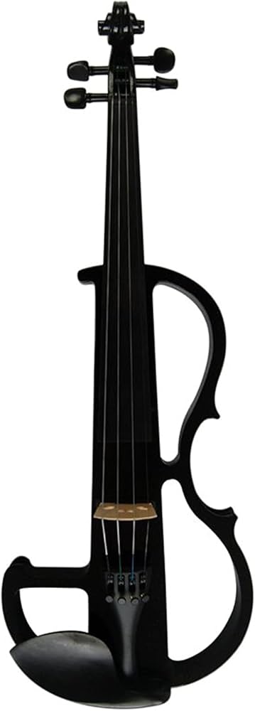Amazon | フルサイズバイオリン純粋な黒い純木の静かなバイオリン4/4
