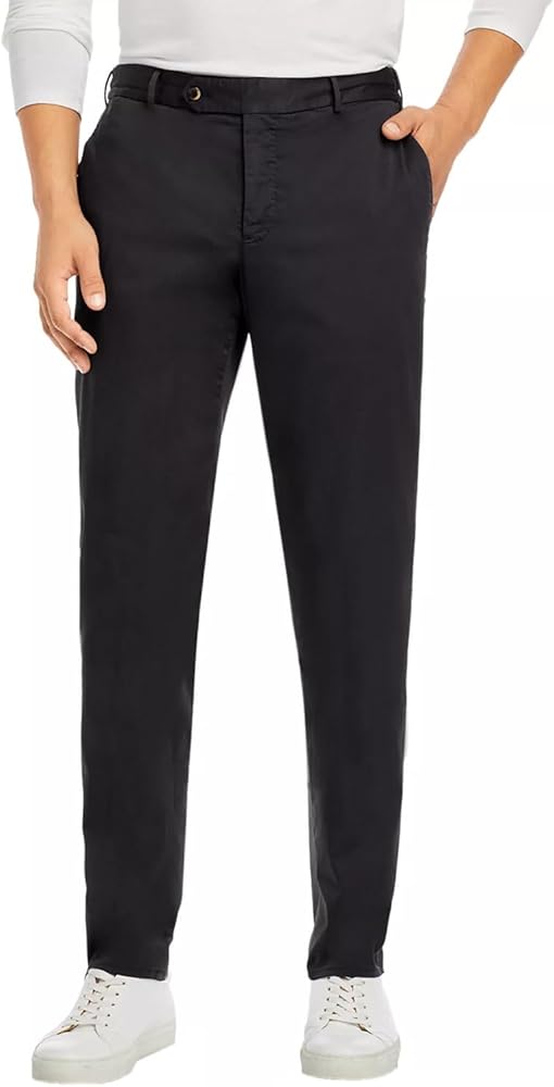 PT Torino Mens Slim Fit Traveler Cotton Stretch Pants 34 Black IT