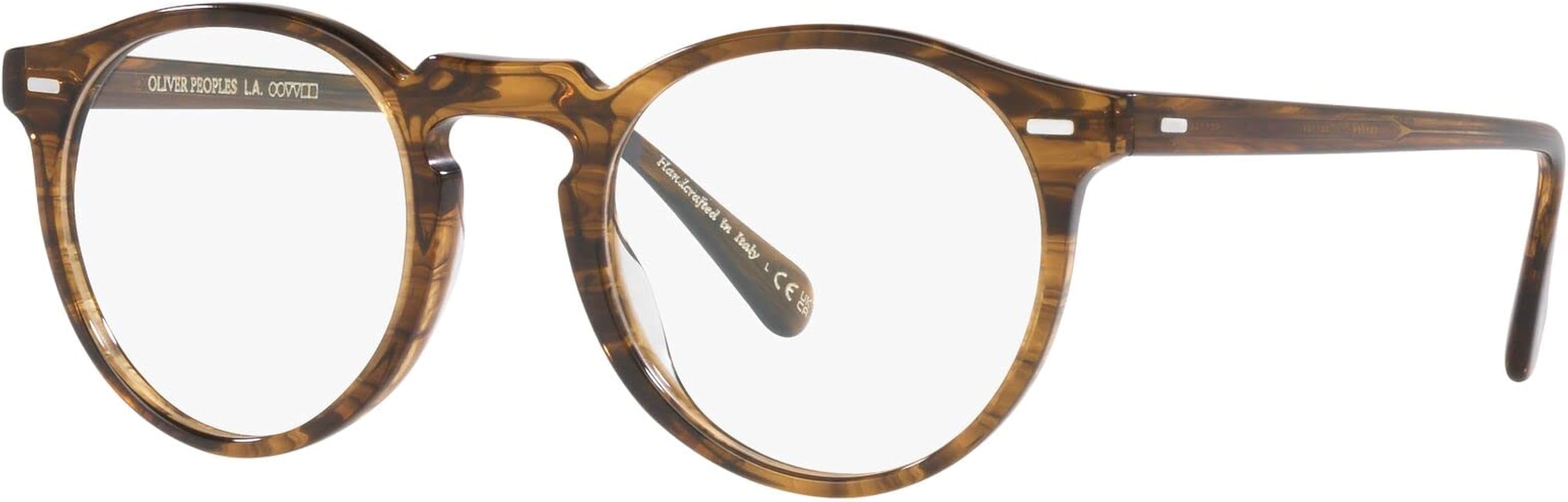 Amazon.com: Oliver Peoples 0OV5186 Gregory Peck 1689 Sepia Smoke