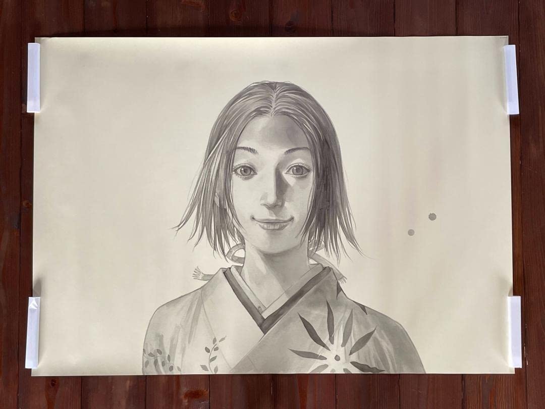 Amazon.co.jp: バガボンド ポスター B1 お通 O 最後のマンガ展 井上