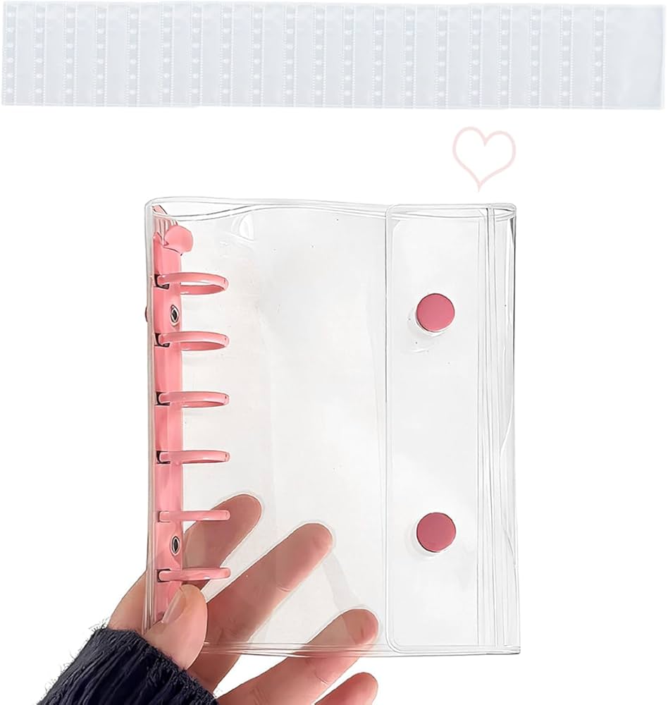 Amazon.co.jp: シール帳 A7 ミニバインダー 透明 シール帳 女の子 防汚