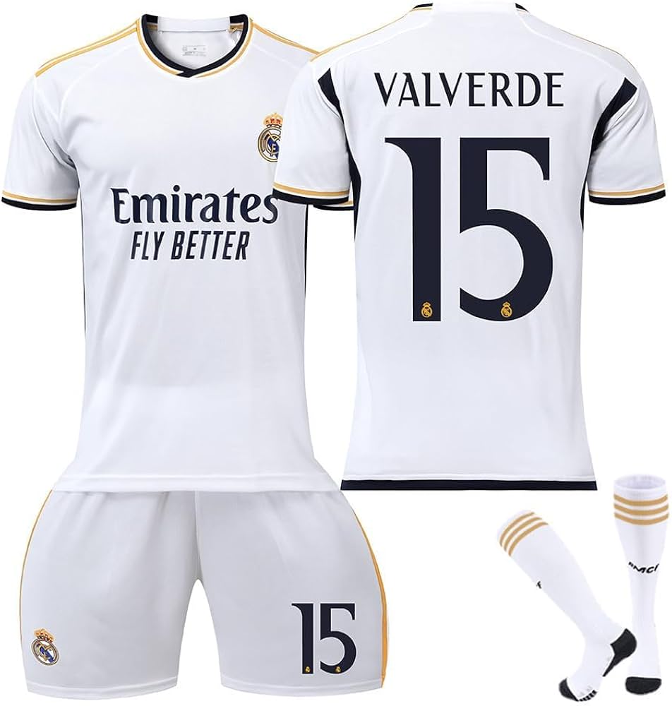 23/24 レアル・マドリード ホーム 長袖 サッカーシャツ 15番