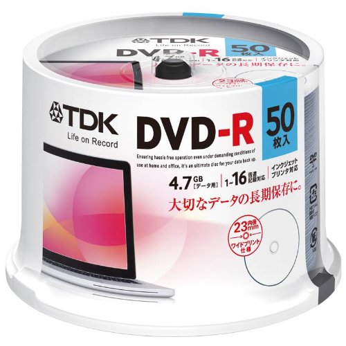 Amazon.co.jp: TDK データ用DVD-R 4.7GB 1-16倍速対応 ホワイトワイド