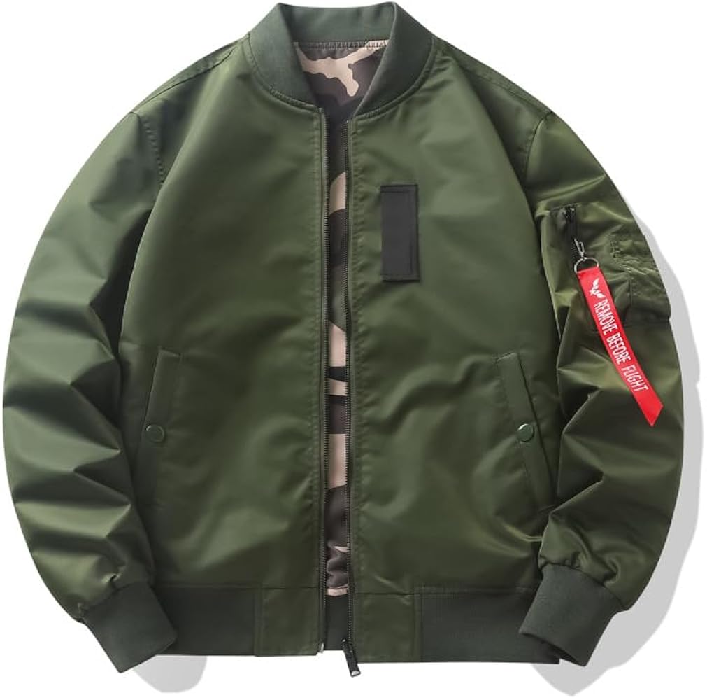 Amazon | [SHOLIND] ma-1 メンズ ジャケット リバーシブル アウター