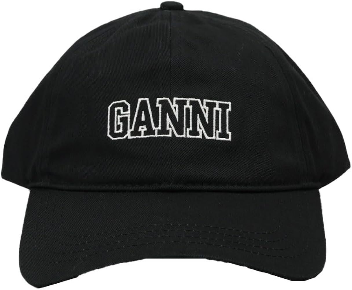 Amazon | [Ganni] [ガニー]帽子 キャップ ブラック BLACK A4968 099