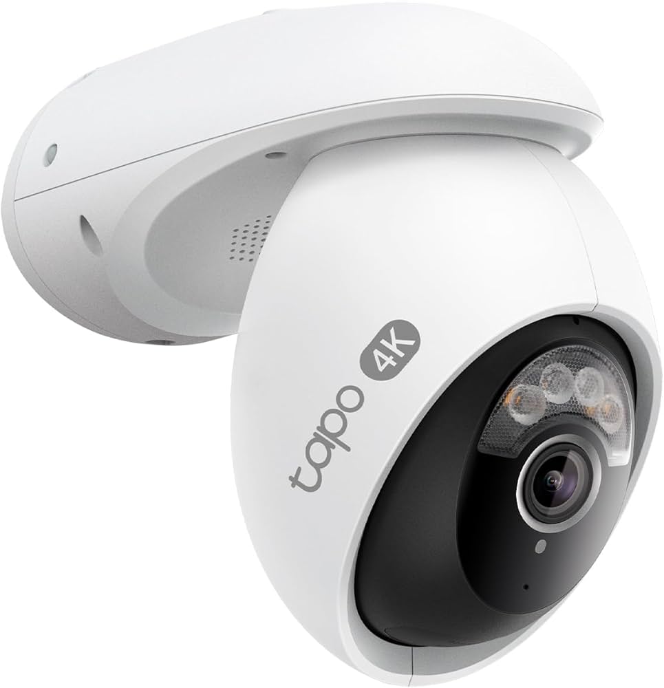 Tapo 4K 8MP Wired Pan/Tilt Outdoor Security Camera, Free Person