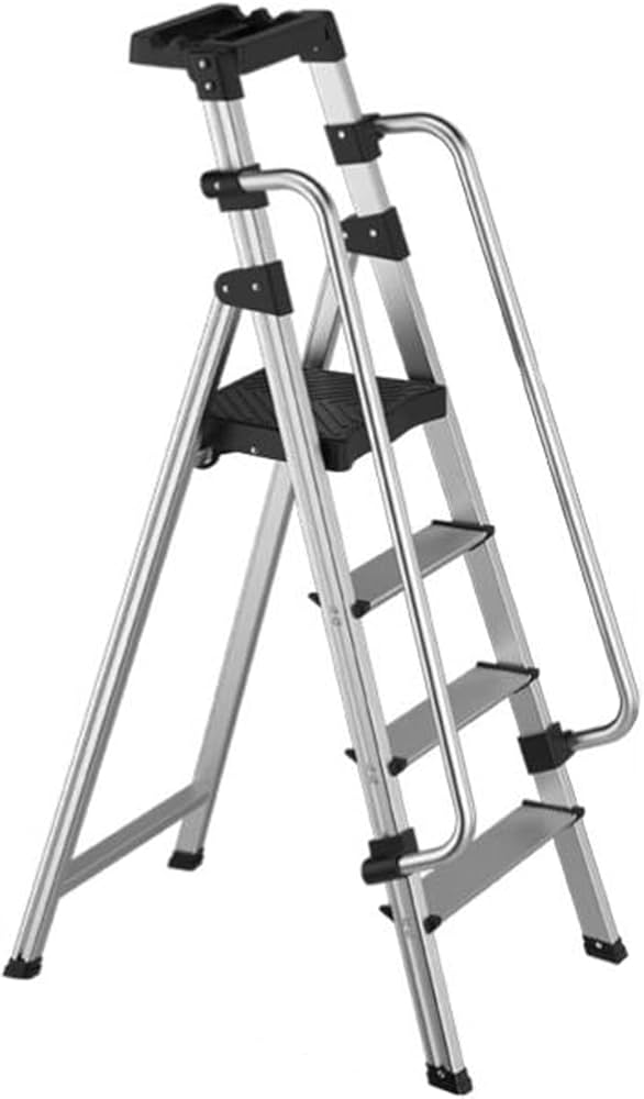 Amazon.co.jp: 踏み台 兼用脚立 はしご 安全手すり付き4段梯子