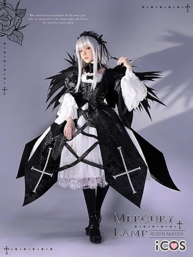 Amazon.co.jp: [INLIMA] ローゼンメイデン 水銀燈 コスプレ衣装+翼+髪