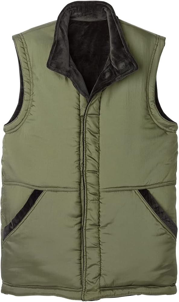 Men's Magnetic Front Adaptive Reversible Vest - Green & Black SMA