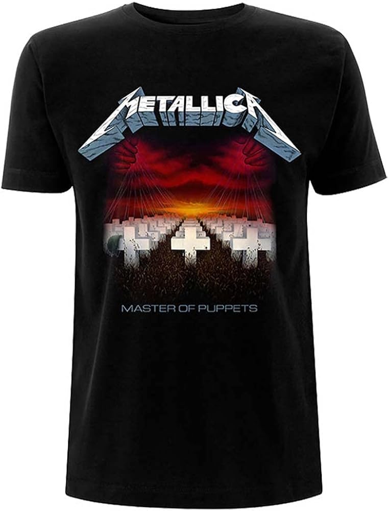 Amazon.com: Metallica Unisex Tee: Master of Puppets Tracks (Back