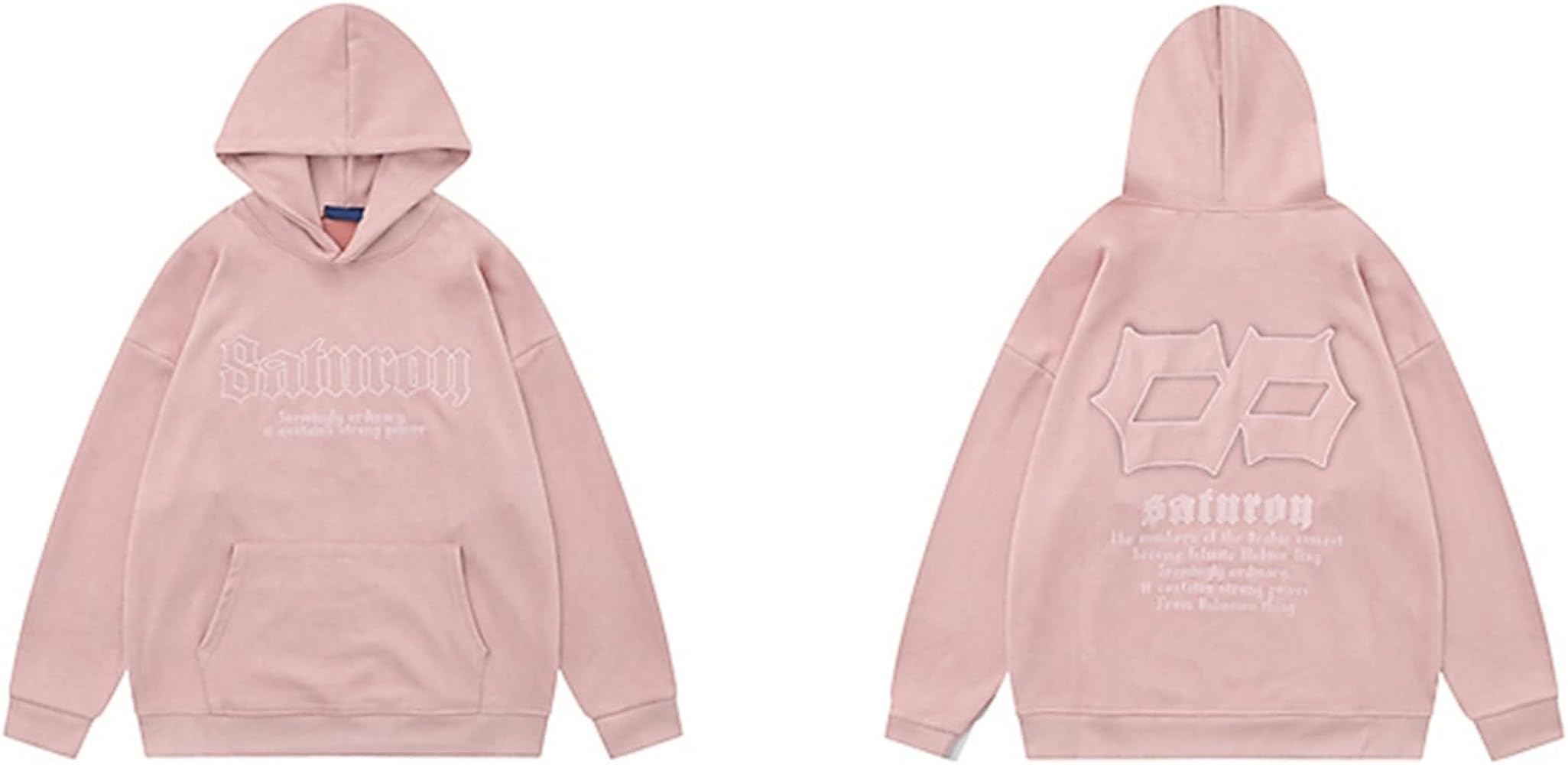 Amazon.co.jp: [GUREITOJP] フルオーバー 刺繍 ピンク 長袖パーカー