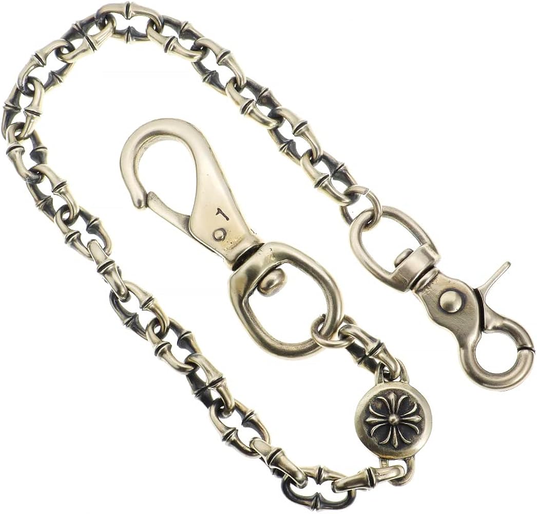 Amazon | 真鍮 ブラス ウォレットチェーン 高級 オリジナル 燻し加工