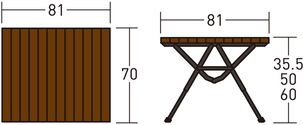 Amazon | ogawa(オガワ) アウトドア キャンプ テーブル 3ハイ アンド