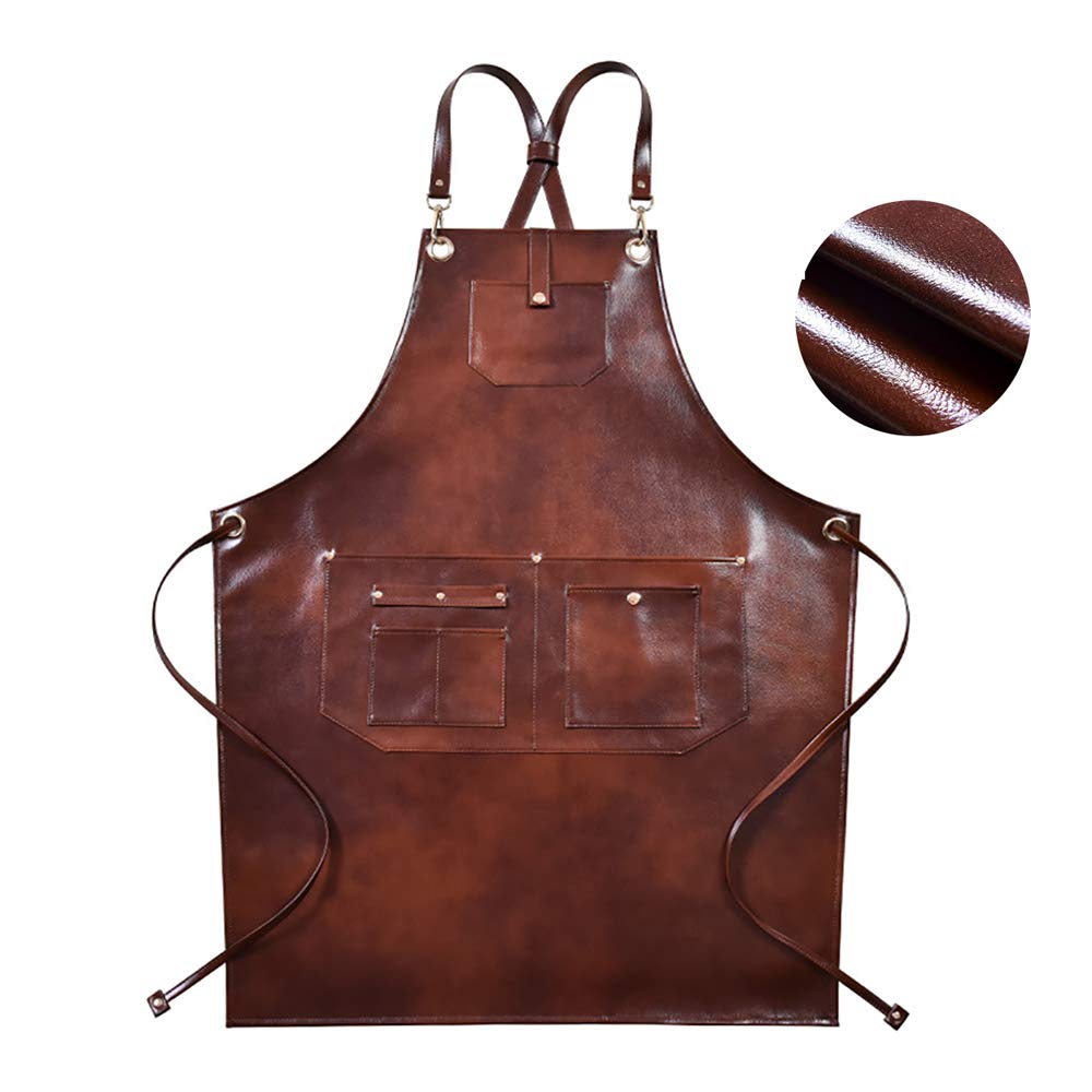 Amazon｜レザーエプロンシェフエプロンワークエプロン美容師ショップ