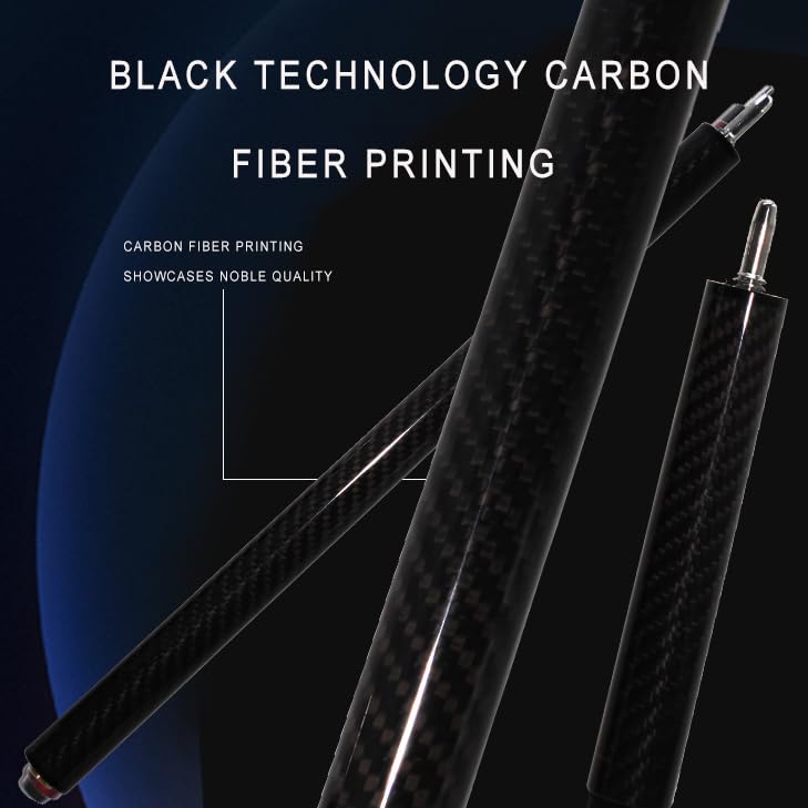 Amazon.co.jp: KHEALING ビリヤード キュー カーボン 電木皮頭 黒電木