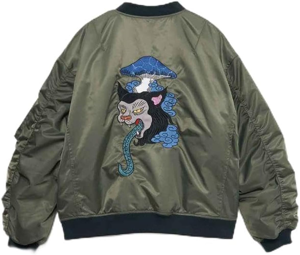 Amazon.co.jp: グラニフ Lサイズ 石黒亜矢子 猫舌茸 MA 1 ジャケット