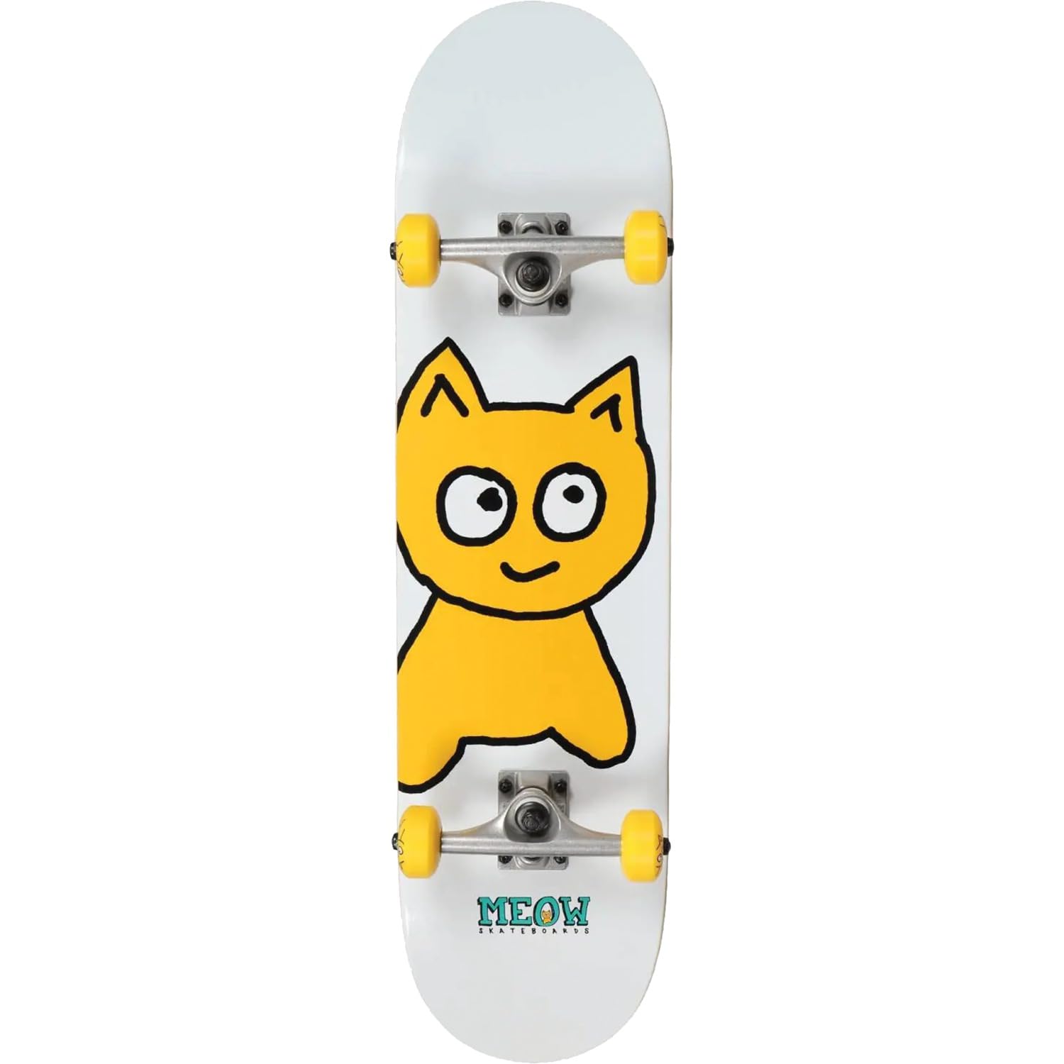 Amazon.com : Meow Skateboards Big Cat Soft Top White Mini Complete