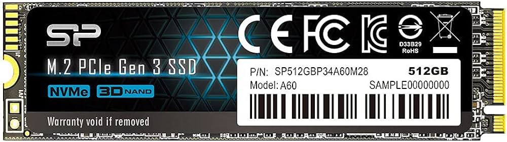 シリコンパワー PCel GEN3×4 A60 512GB M.2 SSD Silicon Power 512GB