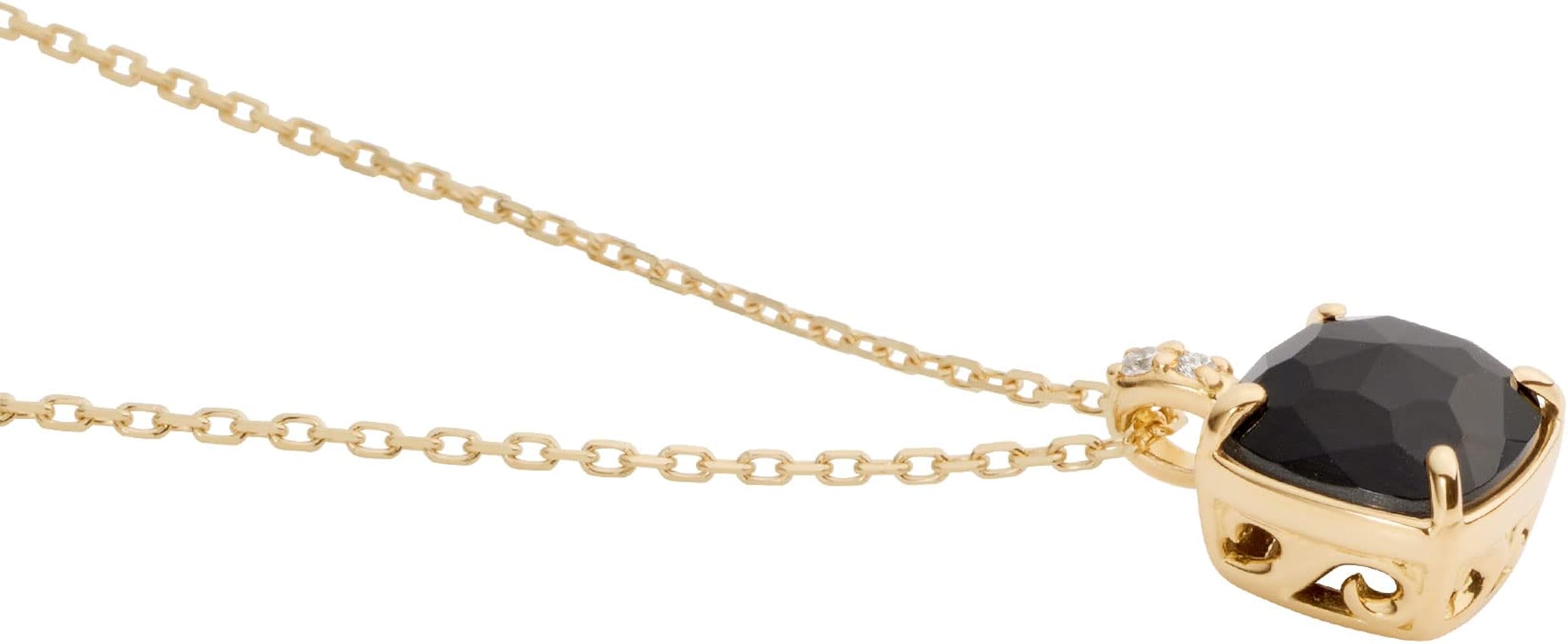 Amazon | [Vendome Aoyama] K18YG ブラックカルセドニー ネックレス