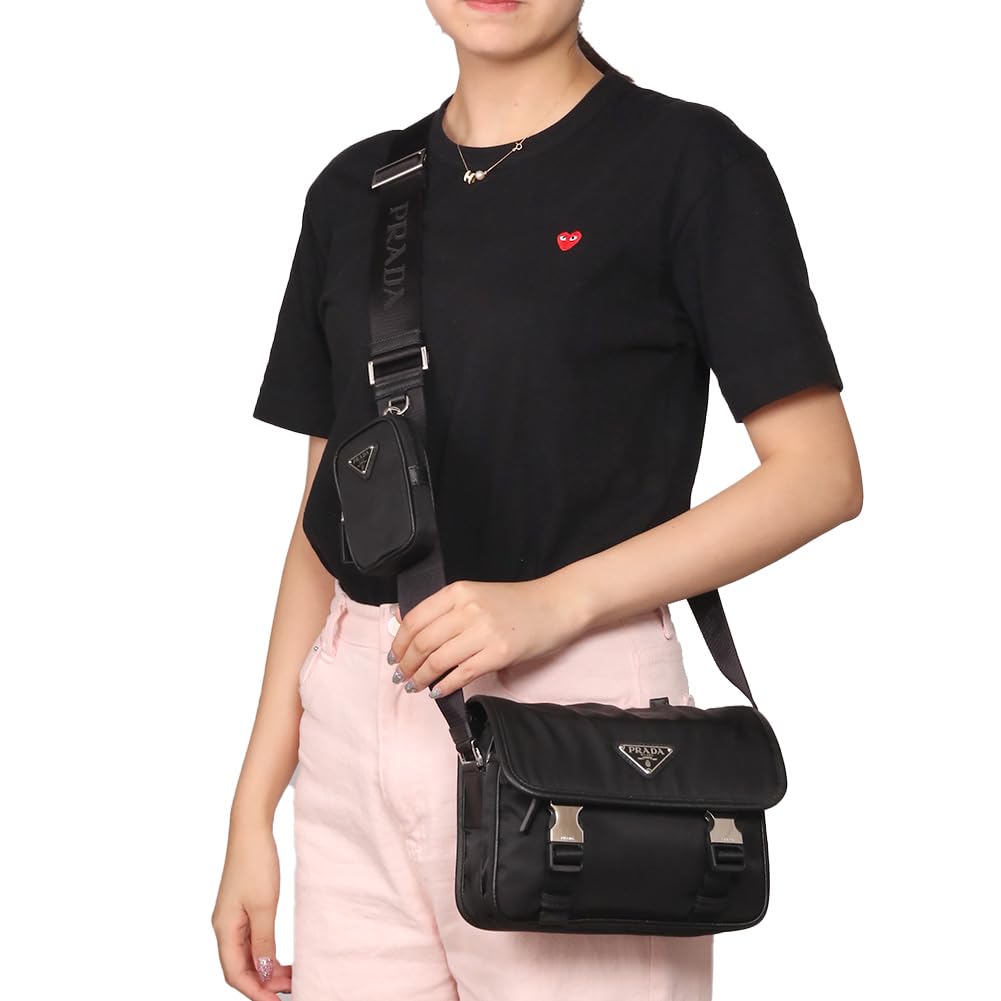 Amazon.co.jp: [プラダ] ショルダーバッグ メンズ ポーチ付 ナイロン