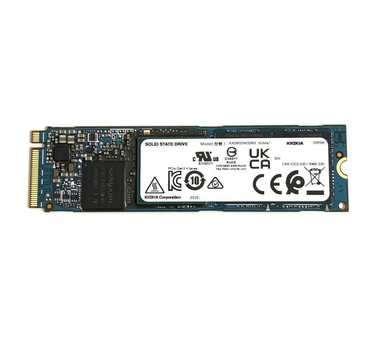 Kioxia SSD 256GB XG6 NVMe PCIe Gen3 x4 M.2 2280 KXG60ZNV256G