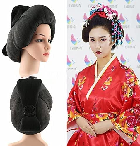 Amazon.co.jp: おいらん遊女日本髪かつら鬘 日本舞踊演劇芝居歌舞伎