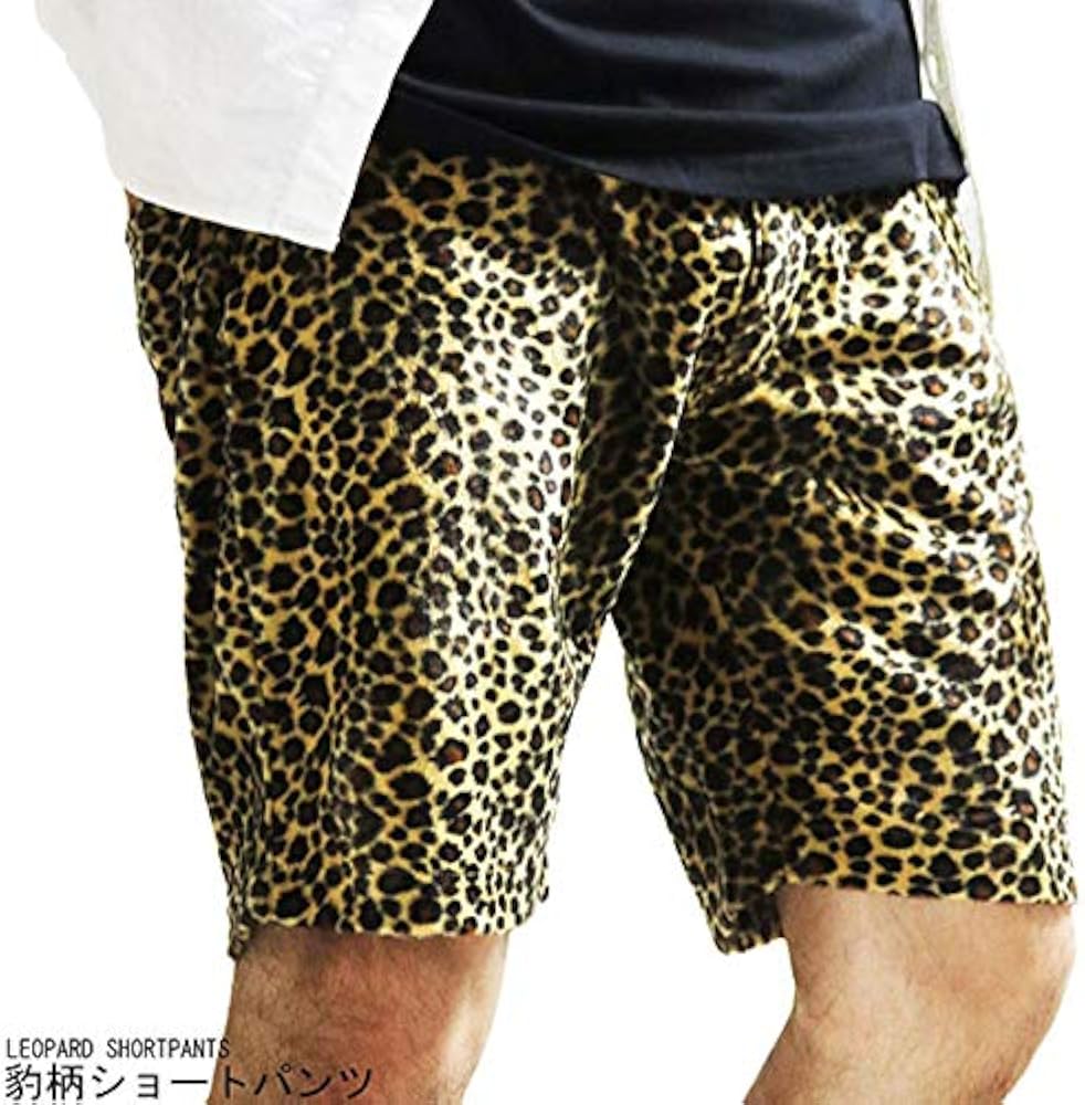 Amazon | [クインテット] ROCK 豹柄 ショートパンツ ヒョウ柄