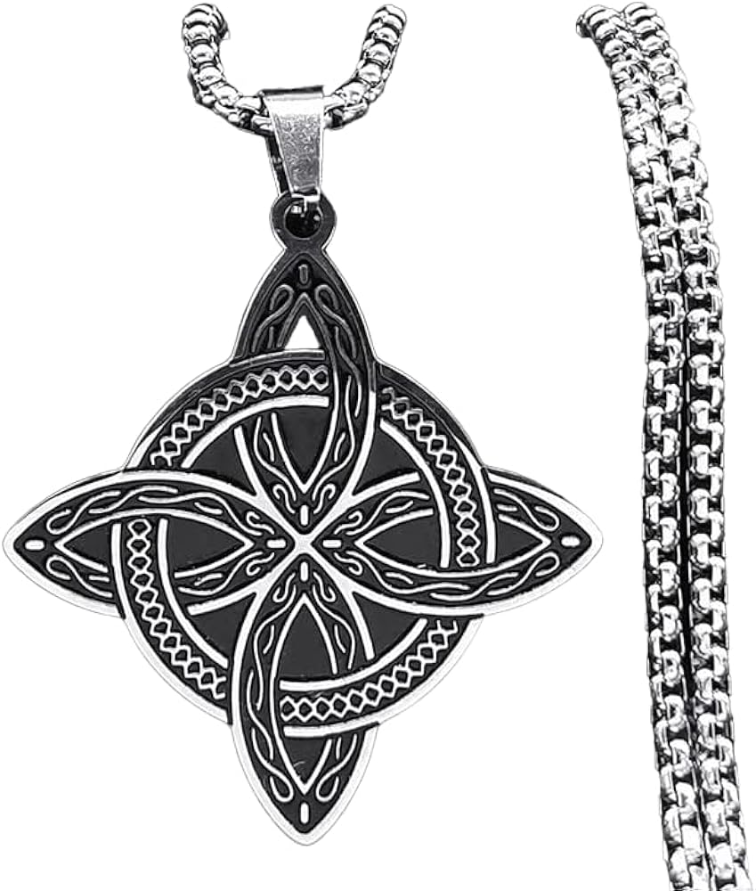 Witchcraft Celtic Witch Knot Pendant Necklace For Women Men