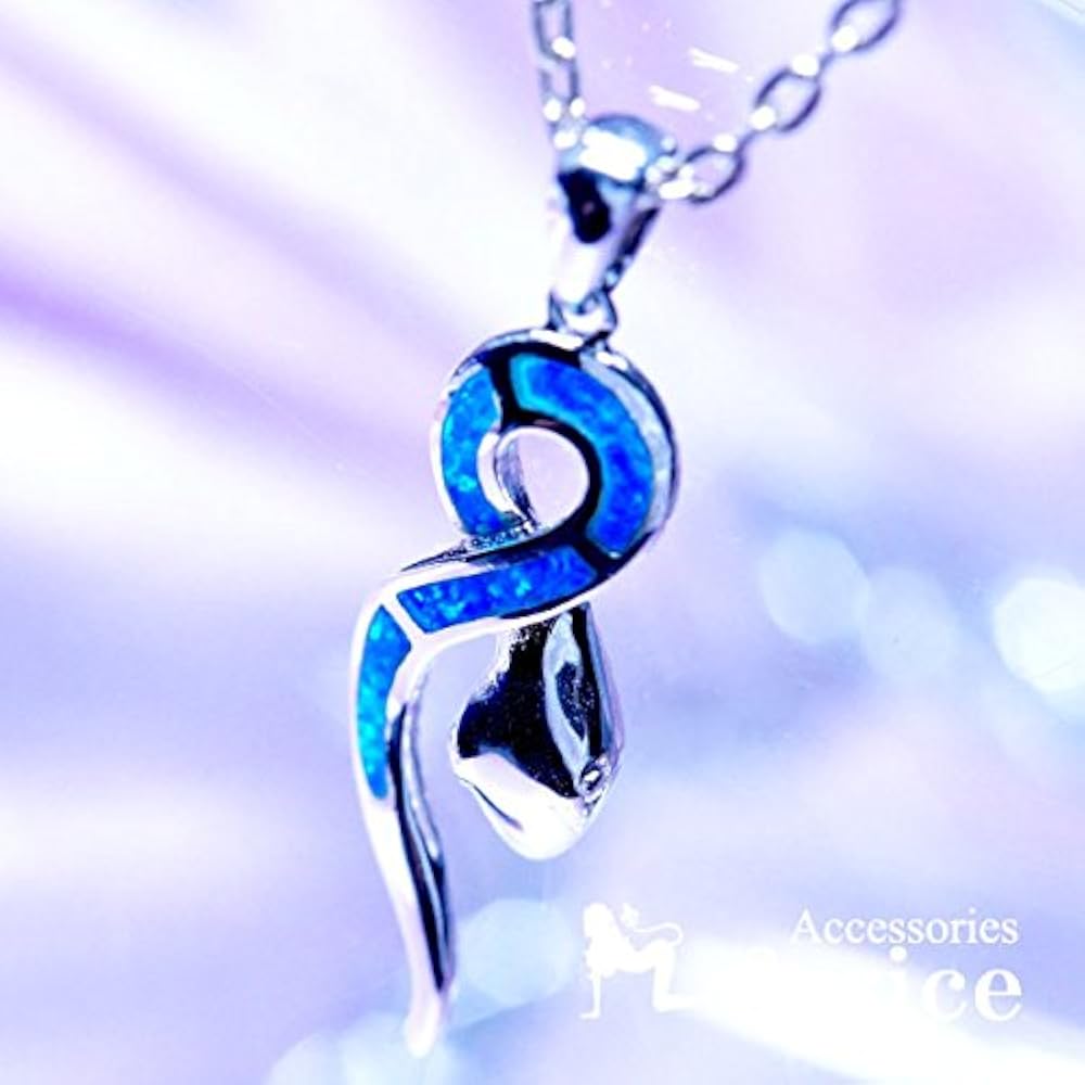 Amazon | ブルーオパール装飾 スネーク(蛇)・8の字カールフレーム