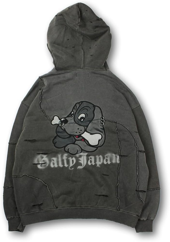 Amazon.co.jp: 【GALFY/ガルフィー ツギハギ ゾンビ ダメージ パーカー