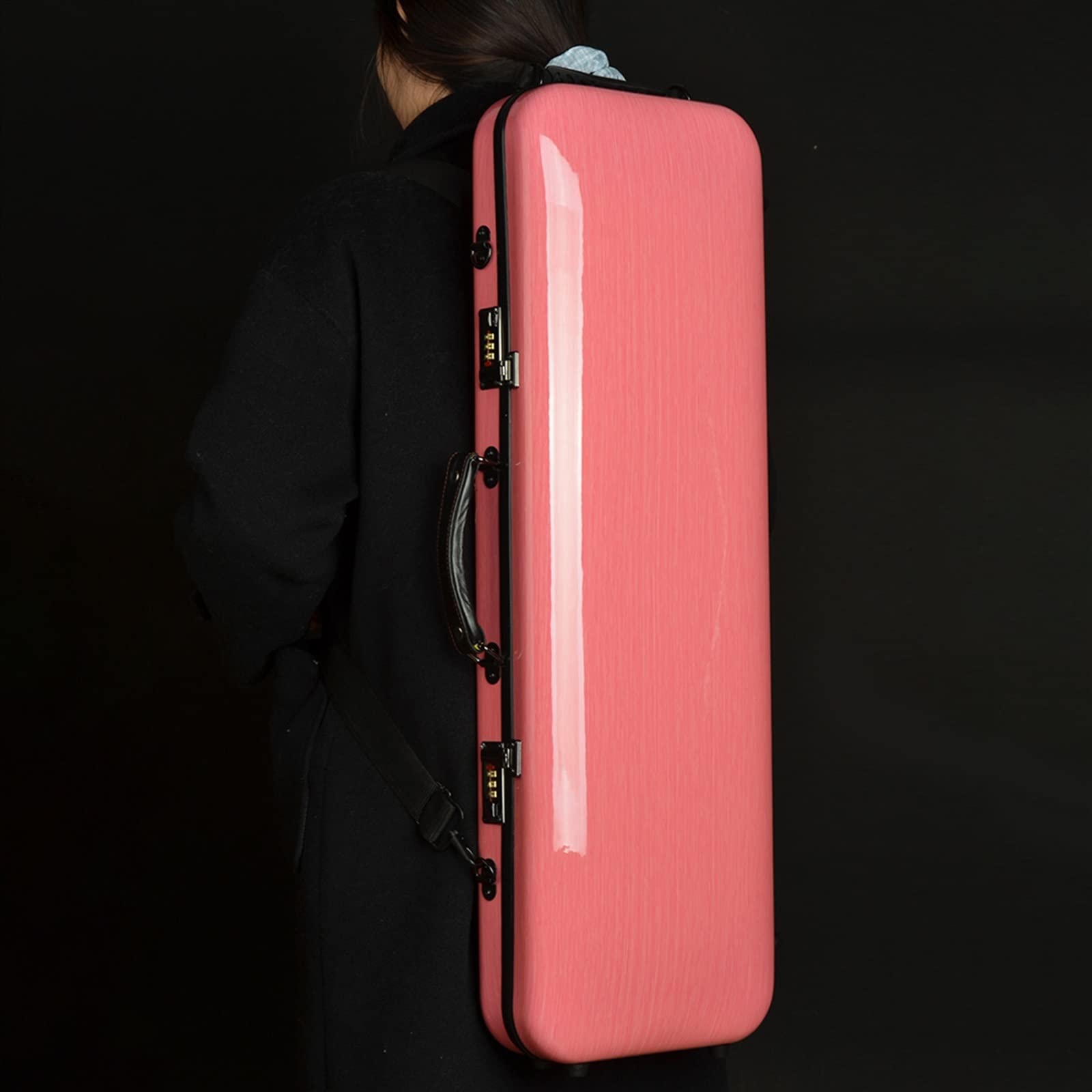 Amazon.co.jp: 4/4 サイズ バイオリン ケース ピンク 長方形バイオリン