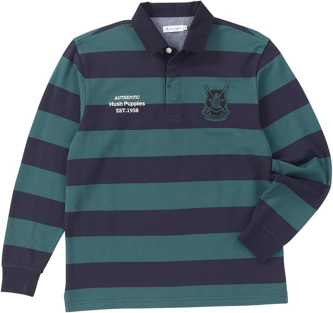 Amazon.co.jp: [ハッシュパピー] シャツ ボーダー切替ラガーシャツ