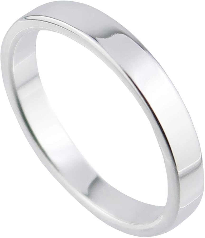Amazon | 新宿銀の蔵 3mm幅 プレーン平打ち シルバー 925 リング 7～21