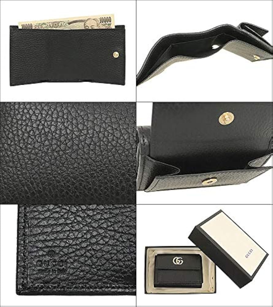 Amazon | [グッチ] 財布(三つ折り財布) 523277 CAO0G ブラック プチ GG