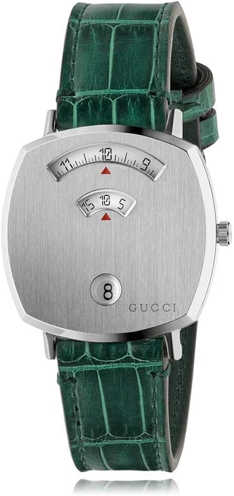 Amazon.co.jp: Gucci Grip 38mm ステンレススチール GG刻印腕時計