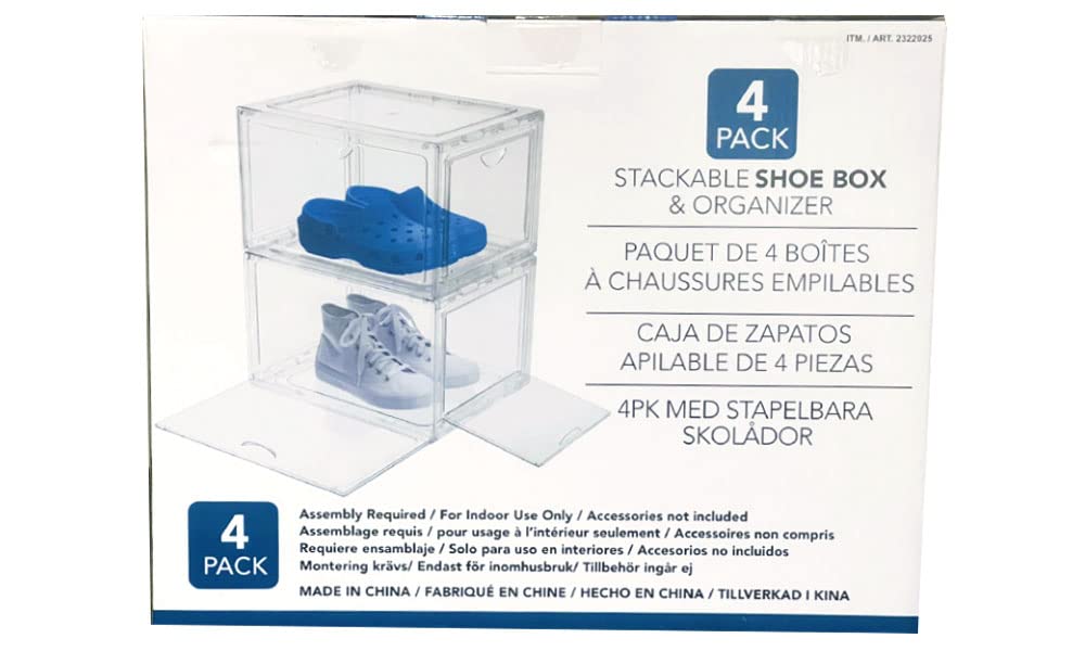 Amazon｜Stackable shoebox [コストコ] Stackable shoebox & organizer
