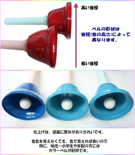 Amazon | ウチダ ミュージックベル(ハンドベル) カラー23音スタンド