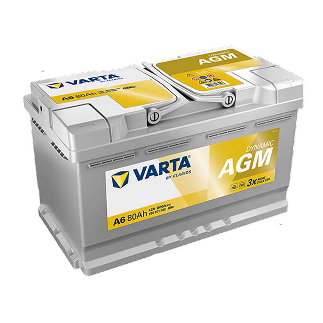 Amazon | ドイツ製 VARTA バッテリー 580-901-080 A6 (旧品番F21) AGM