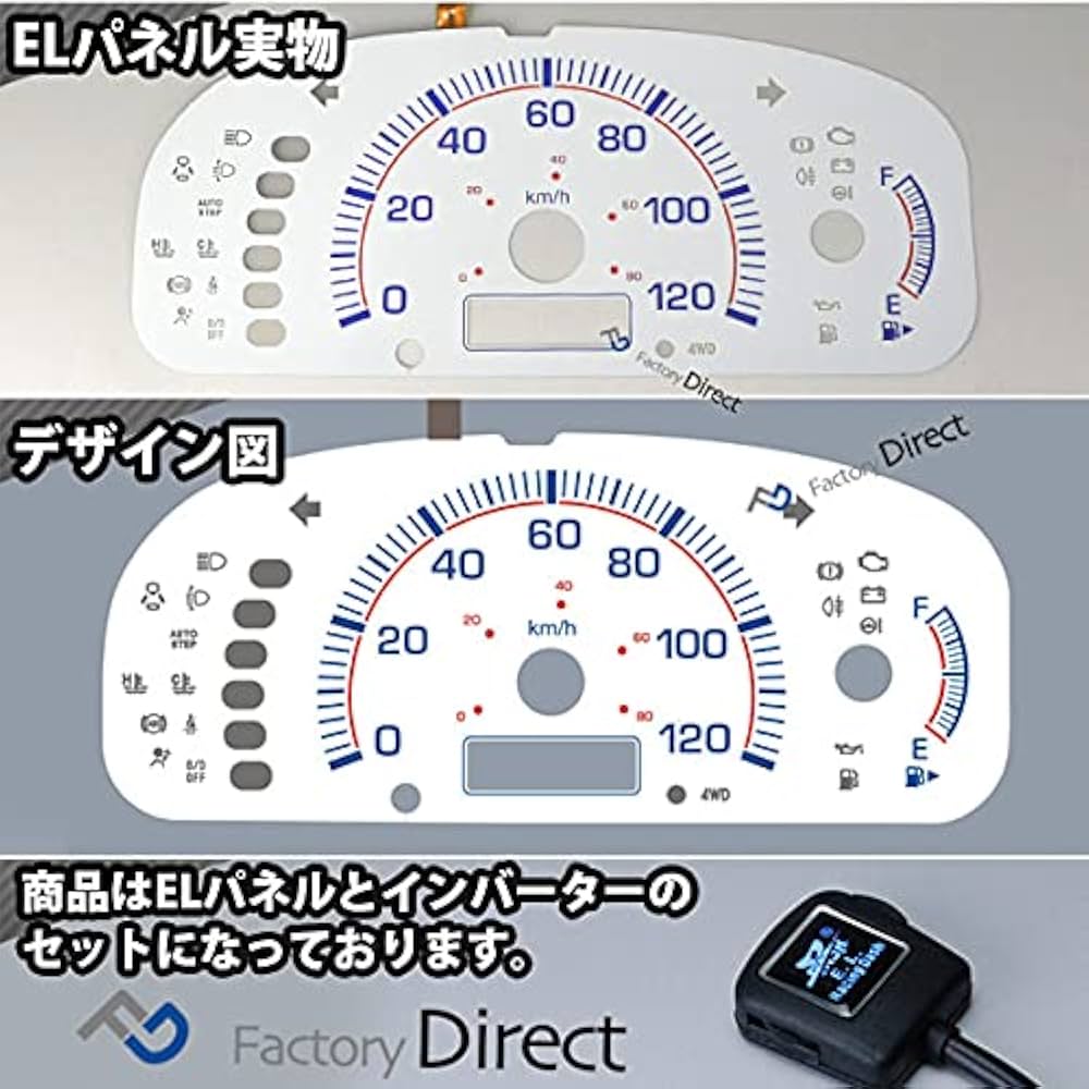 Amazon.co.jp: ファクトリーダイレクト ELメーターパネル el-sz04wha
