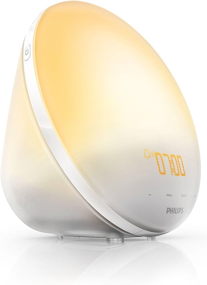 Amazon.com: Philips 飛利浦喚醒燈鬧鐘附日出模擬和日落褪色夜燈白色