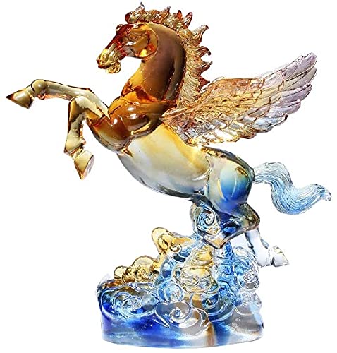 Amazon.co.jp: 彫刻 置物・オブジェ ガラス彫刻ペガサス装飾品アートは