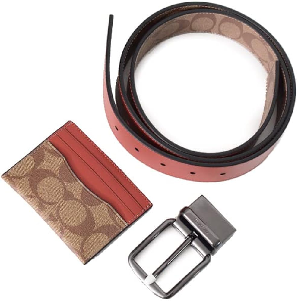 Amazon.co.jp: [COACH] コーチ ベルト メンズ レザー シグネチャー