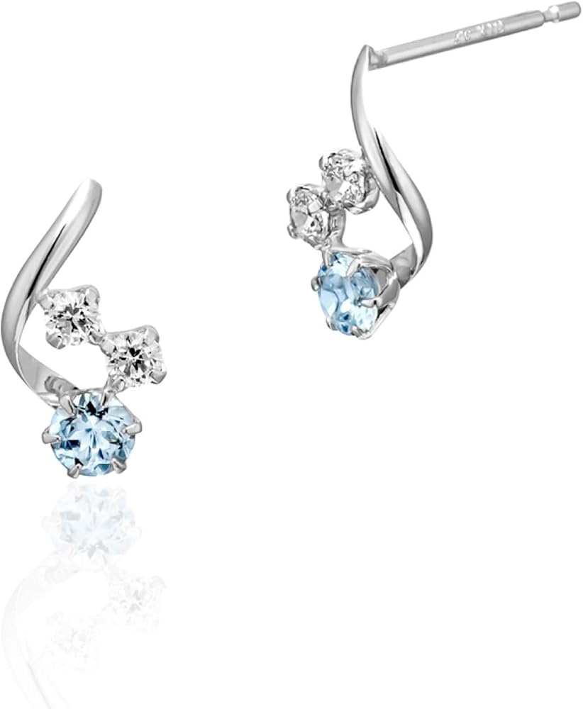 Amazon | 4℃(ヨンドシー)K10ホワイトゴールド(WG)ピアス 111126153221