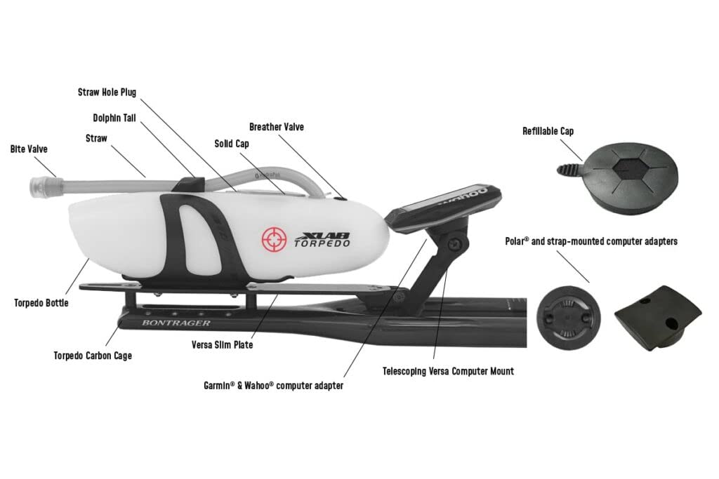 Amazon.com: XLAB Torpedo Versa Slim Aero Drink System - Clear