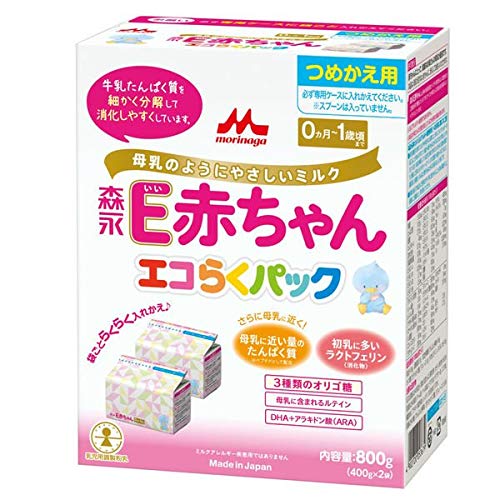 Amazon.co.jp: 森永 エコらくパック詰替用 E赤ちゃん 400g×2袋入×12箱