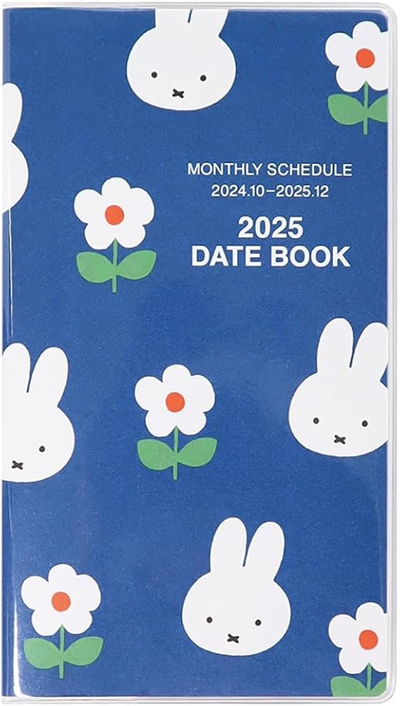 Amazon.co.jp: スクエア ミッフィー 手帳 2025年 マンスリー 青 05BD